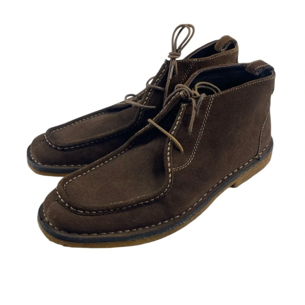 Johnston & Murphy Chukka Suede Boot, Chocolate Brown, Size 8.5
